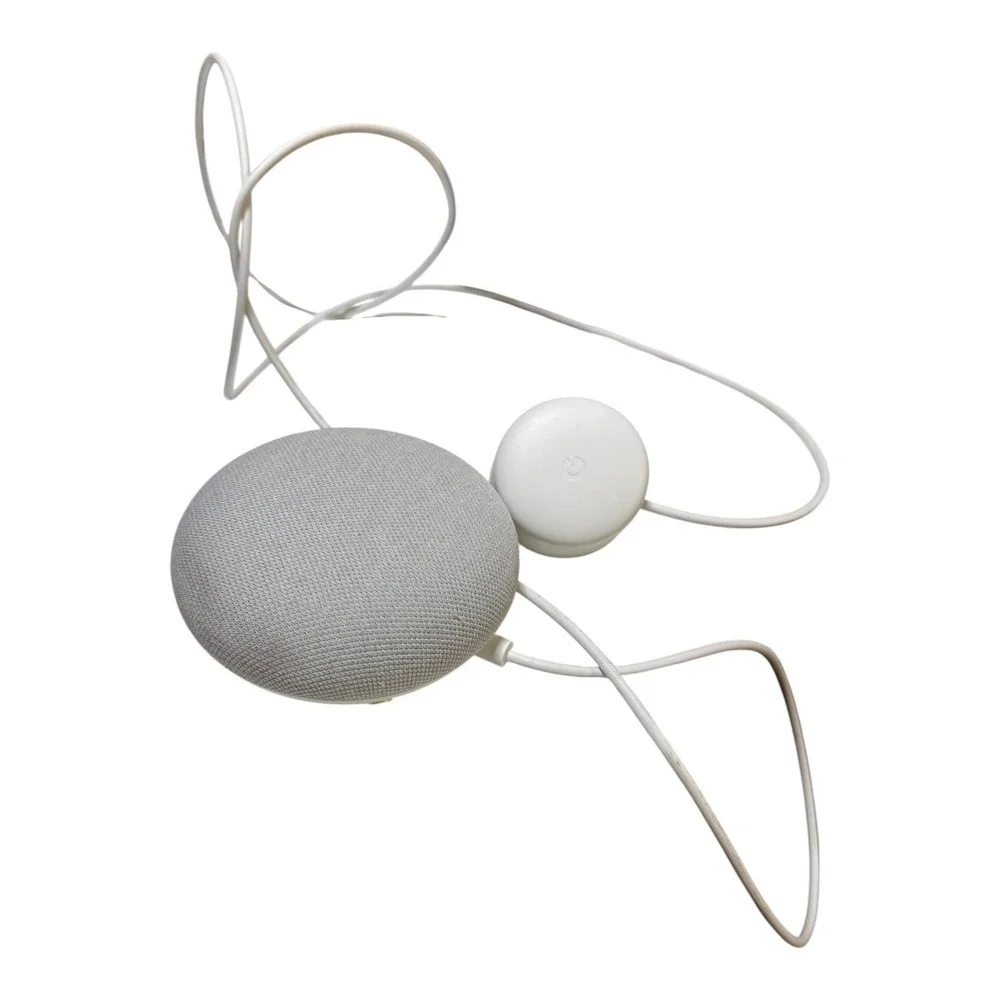 Google Home Mini Smart Speaker Chalk H0A with Power Cable